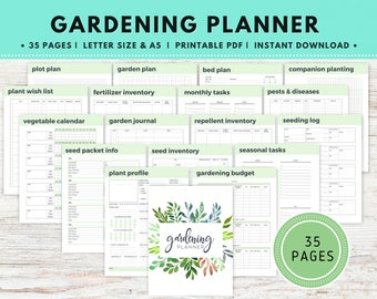 gardening planner etsy