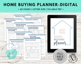 Editable Home Buying Planner, House Hunting Checklist, Home Buying Guide, Home Inspection Checklist, Moving Planner, Home Buying Process PDF