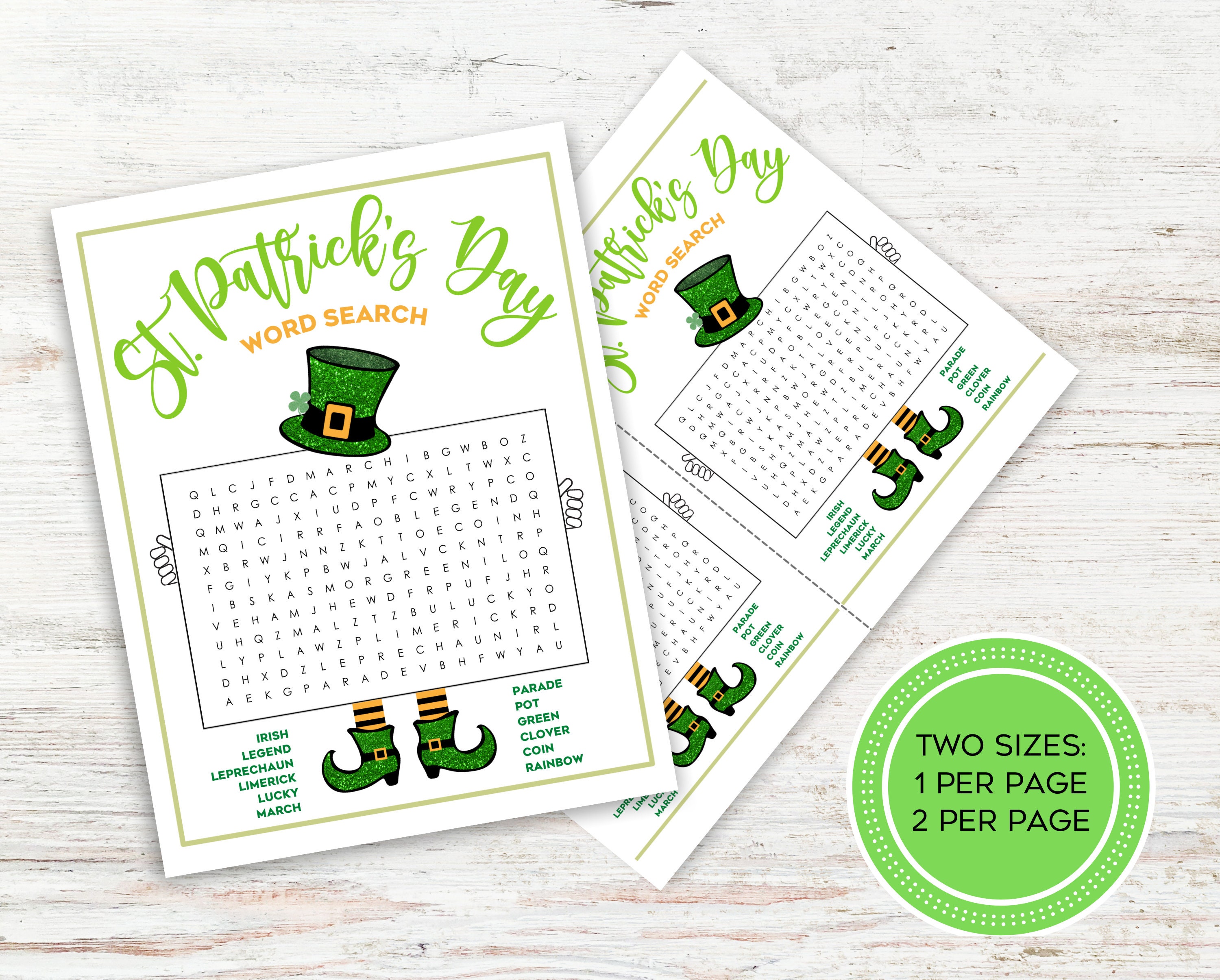 saint patricks day wordsearch