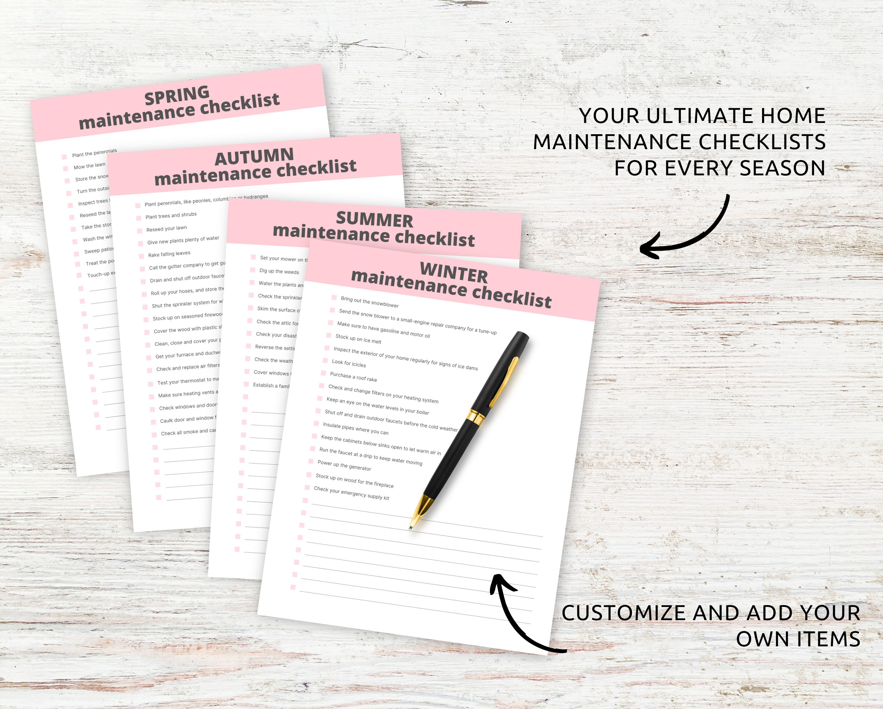 Ultimate Home Maintenance Planner, Home Maintenance Checklist, Home ...
