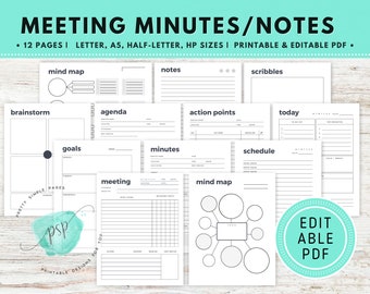 Meeting Minutes Etsy
