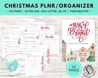 Christmas Planner Printable, Christmas Organizer, Holiday Planner, Christmas Binder, Christmas Budget, Recipe Planner, Gift Planner