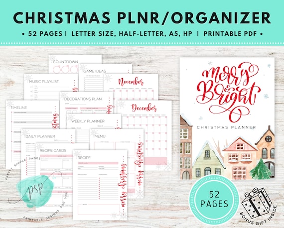 Christmas Planner Printable Christmas Organizer Holiday - Etsy