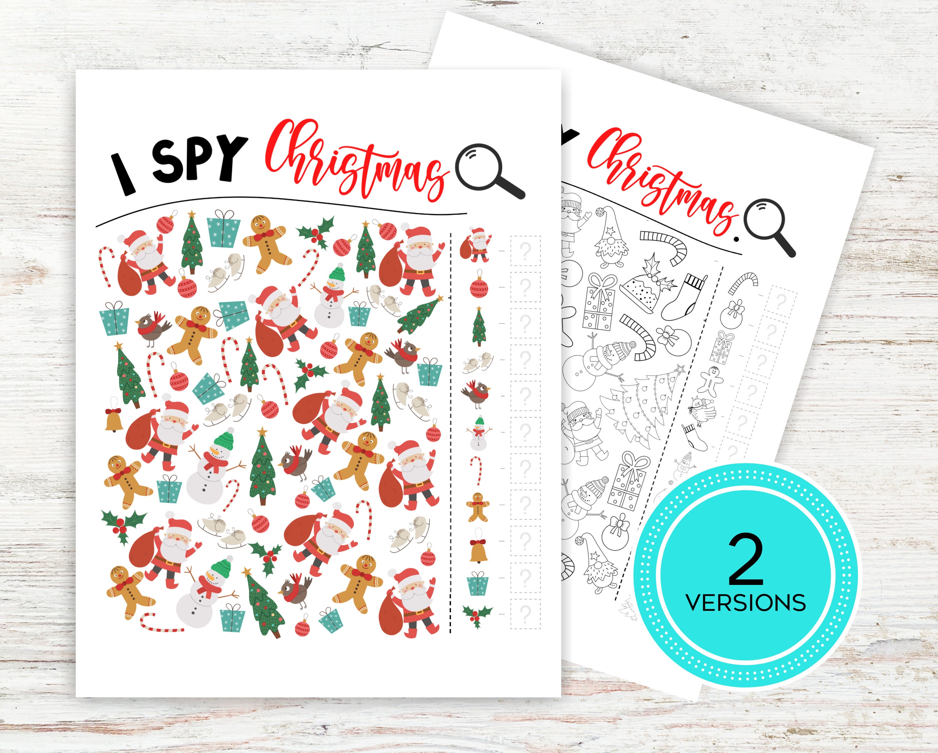 I Spy Christmas, Printable Christmas Games for Kids, Games for Families ...