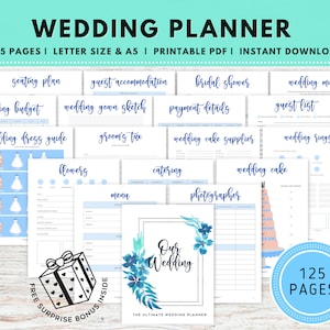Wedding Planner Printable, Wedding Planner Checklist, Wedding Planning Binder, Wedding Planning Book, Wedding Planner PDF, Wedding Template
