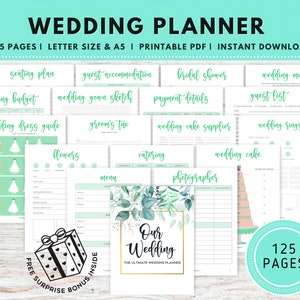 Wedding Planner Printable, Wedding Planner Checklist, Wedding Planning Binder, Wedding Planning Book, Wedding Planner PDF, Wedding Template