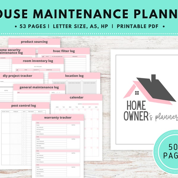 Ultimate Home Maintenance Planner, Home Maintenance Checklist, Home Management Planner, Home Maintenance Binder, Home Maintenance Printables