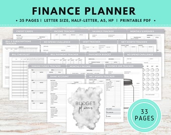 Finance Planner, Budget Planner Printable, Financial Planner, Budget Planner Book, Budget Worksheet Printable, Money Planner