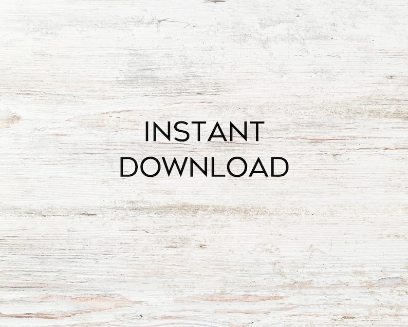 Op de afbeelding: Witte houten achtergrond met de tekst "INSTANT DOWNLOAD" in zwart.