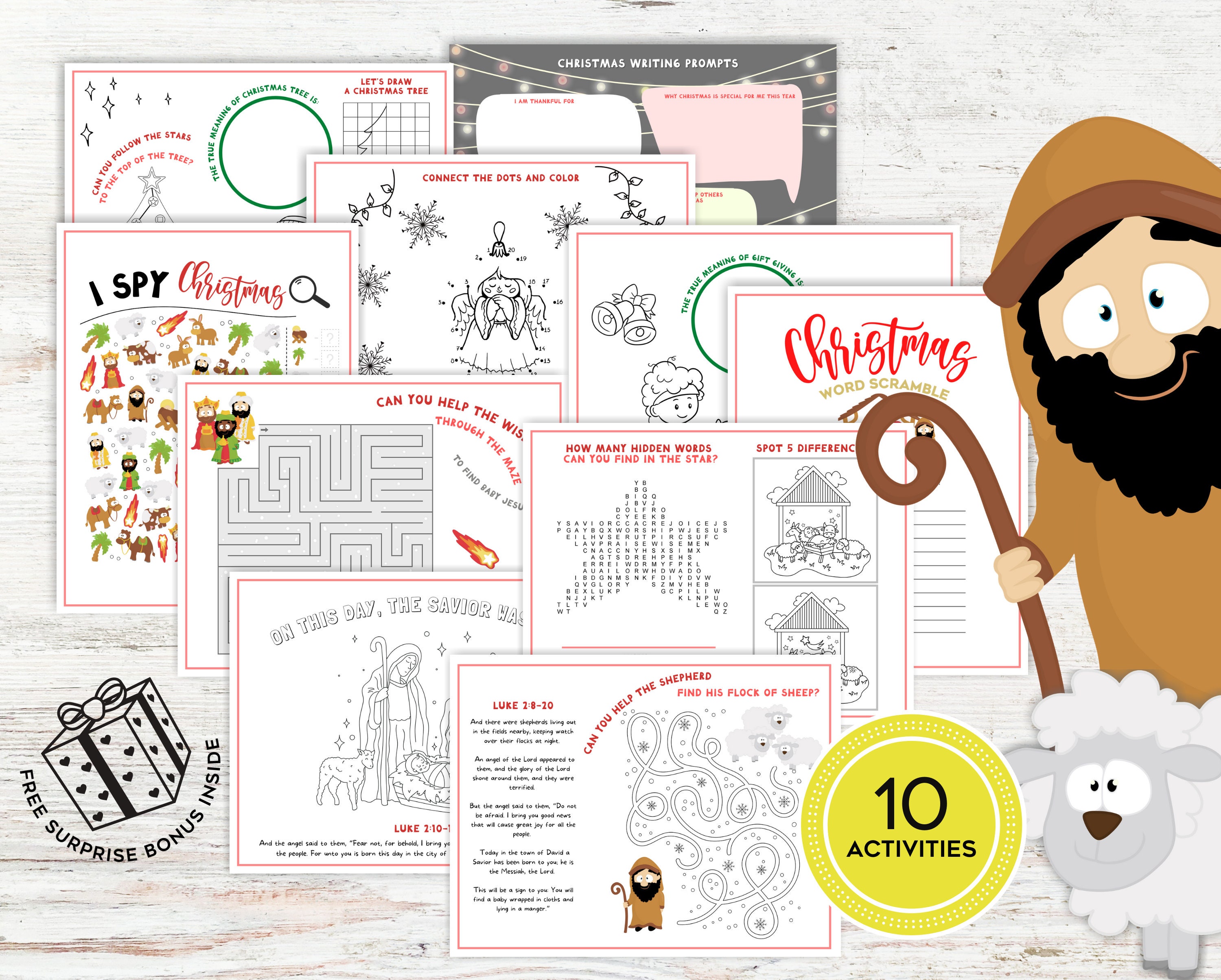 Nativity Activities For Kids, Nativity Games, Nativity Coloring Page, Nativity Word Search, I Spy Christmas, Nativity Mazes, Nativity Scene