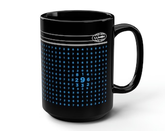 Scary Numbers Black Mug, 15oz (available outside the US)