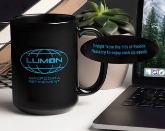 Lumon - Please try to enjoy each sip equally -  Black Glossy Mug