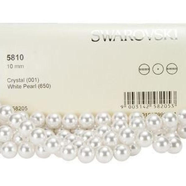 Swarovski Pearls 10mm White Wholesale SWAROVSKI Pearls - Bulk SWAROVSKI Pearls - Swarovski Pearl Strands