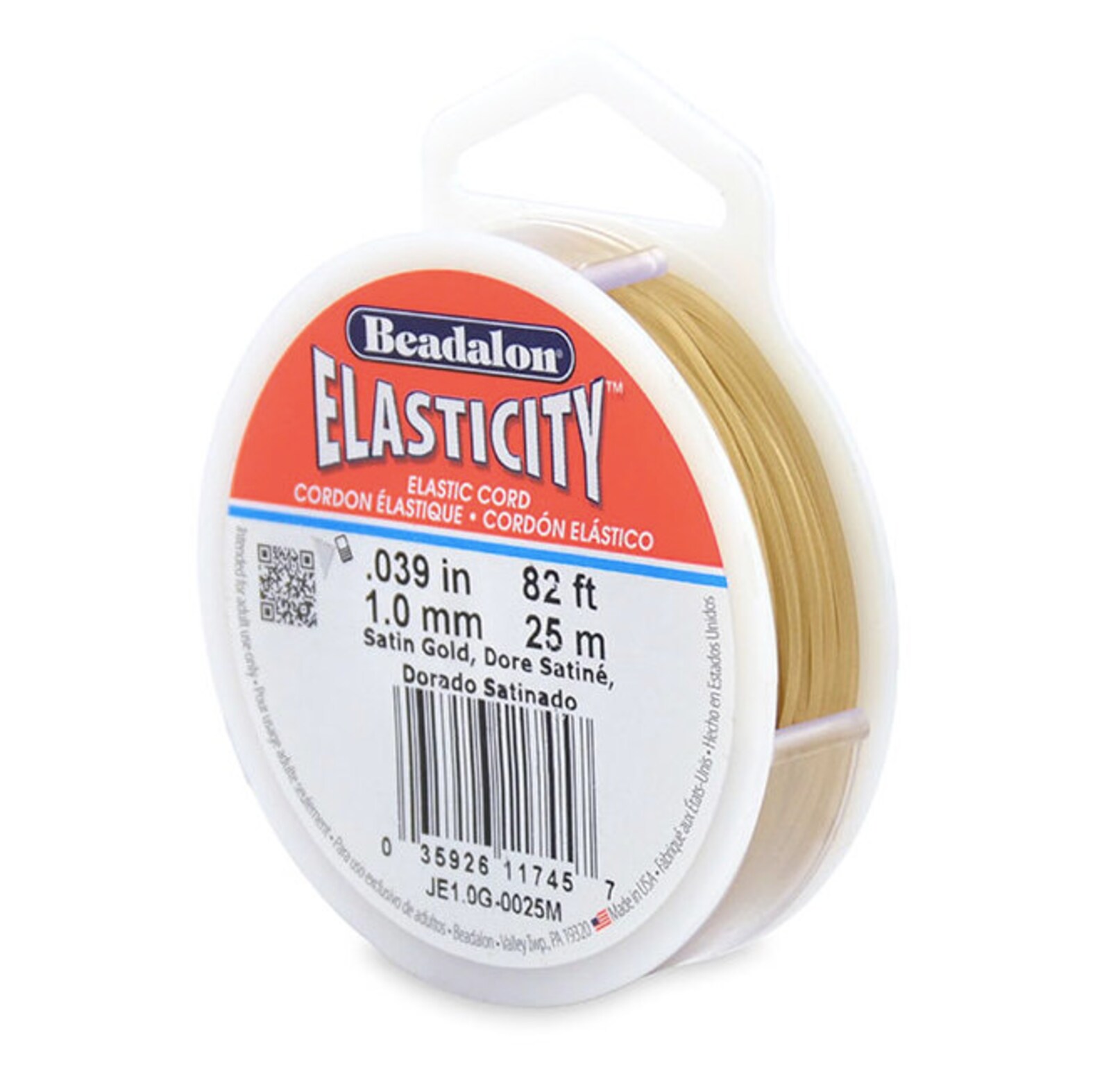 GOLD Beadalon Elasticity Elastic Stretch Cord 1mm Elasticity Etsy