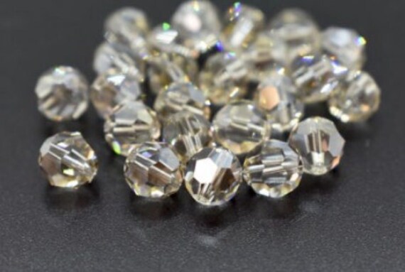 Swarovski 6mm Silver Shade Round Crystals 24/48/72/144 Pieces