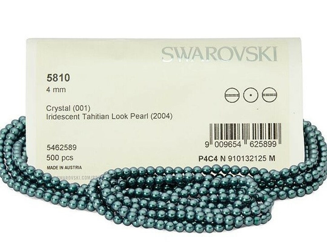 Swarovski Pearls 4MM Tahitian-look Pearls (297) Black