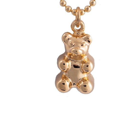 Yellow Gold Plated Mama Bear & Baby Charm Necklace | Posh Totty Designs |  Wolf & Badger