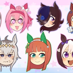 Umamusume Hübscher Derby | Holographische Glitzer STICKER