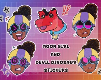 Lunella and Devil Dino | 2.5" inch STICKERS |