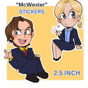 BCS | McWexler | Saul Goodman,Kim Wexler |2.5" Glitter STICKERS
