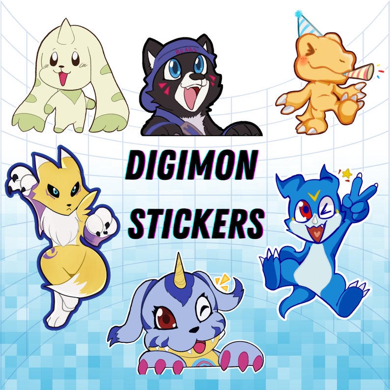 Digimon Digital Monsters | Holographic STICKERS - Etsy
