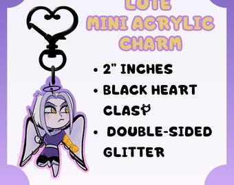 PRE-ORDER | Hazbin Hotel S2 | Maskless Lute | Mini Glitter Acrylic Charm