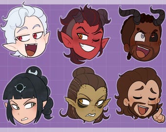 BG3 companions | Astarion,Wyll,Gale,Shadowheart, Karlach, Lazael | Holographic Stickers 2.5 INCH