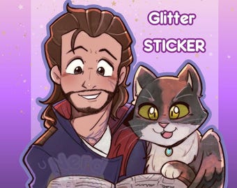 BG3 | Gale and Tara "Spell Study" | Holographic Sticker 3 INCH