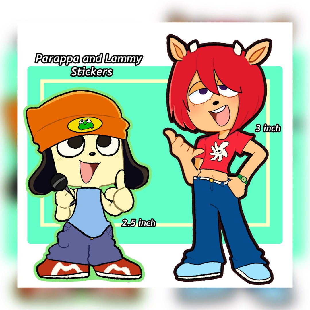 Parappa and Lammy Stckers Etsy