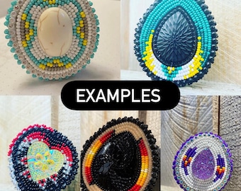 Custom beaded phone grip