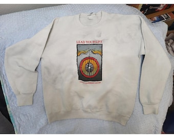 Vintage 90s Lee Covey Leadership Center Sweatshirt XL Made in USA Lead Your Life