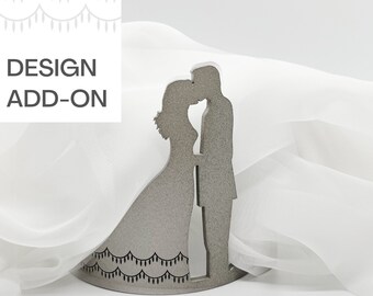 Tilläggsdetalj för tårtkrona | Kammusslor på brudklänning | lasergraverad akryldesign