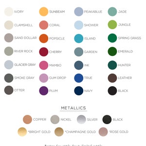 Custom color chart list