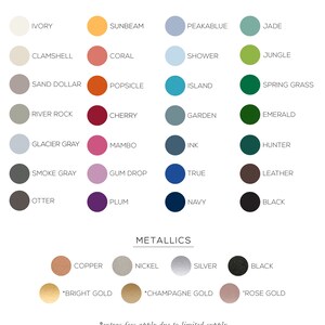 Custom color chart list