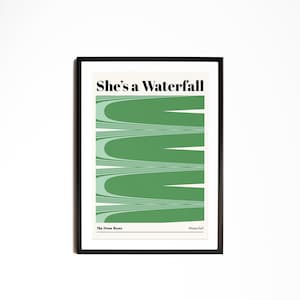 The Stone Roses / Waterfall / Music Print / Lyrics Print / A5 A4 A3 / Unframed Indie Art / Póster de concierto