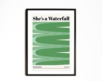 Die Steinrosen | Wasserfall | Musikdruck | Lyrics Print | A5 A4 A3 | Ungerahmte Indie Art | Gig Poster