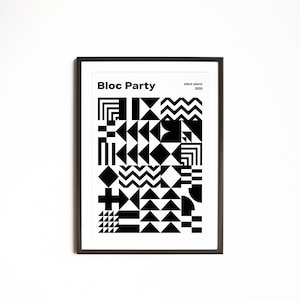 Bloc Party / Silent Alarm / A5 A4 A3 / Stampa musica / Stampa testi / Indie Art / Gig Poster