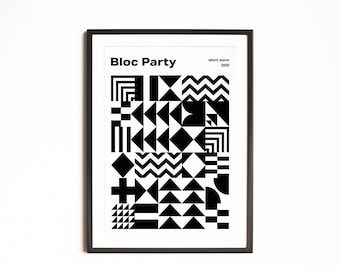 Bloc Party | Silent Alarm | A5 A4 A3 | Music Print | Lyrics Print | Indie Art | Gig Poster