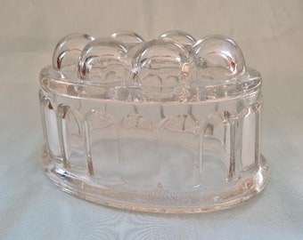 vintage glass Jelly mould