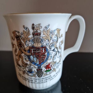 Royal Doulton commemorative mug 1981 Charles and Diana Wedding Employees limited edition