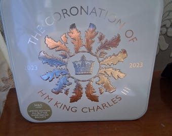 EMPTY King Charles III Coronation Tin 2023