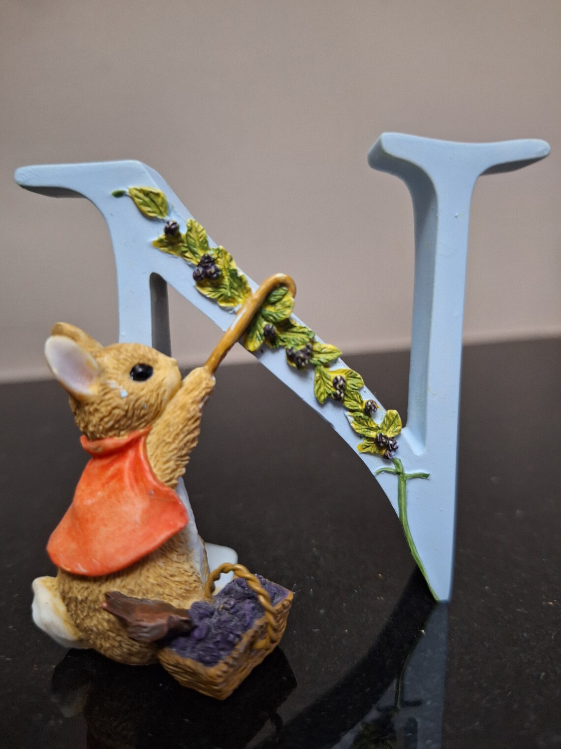 Enesco Peter Rabbit Alphabet Figurine Letter ''n