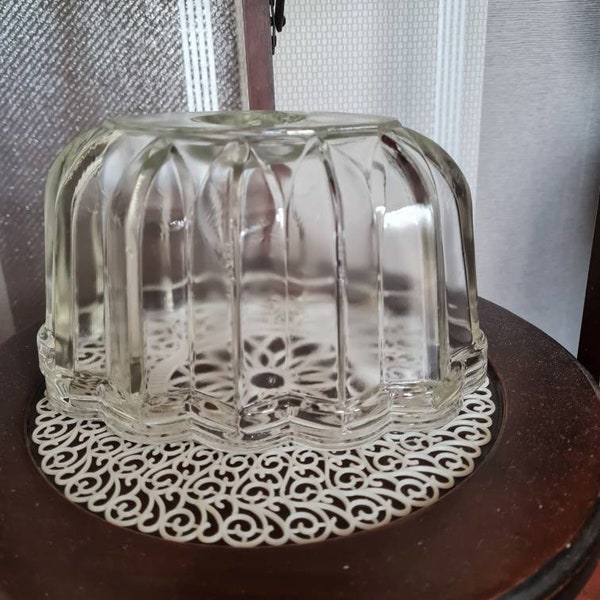 vintage glass jelly mould