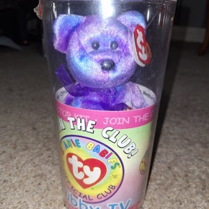 Ty Beanie Babies - Clubby IV bear inside of it's original Plastic Tube