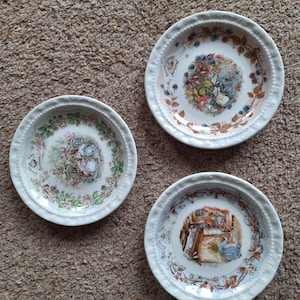 Royal Doulton Bramley Hedge Seasons kleine borden Herfst Zomer Winter 12 cm
