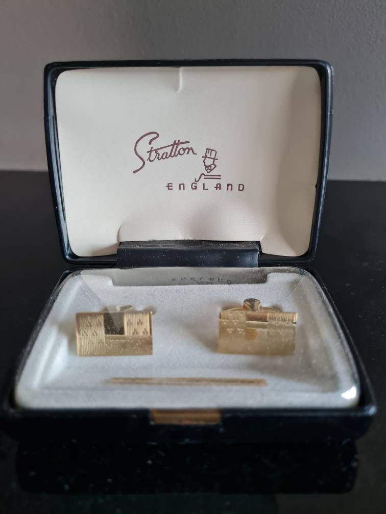 ヴィンテージイングランド英国産ストラットン Men's Vintage Stratton England Cufflinks - Etsy UK