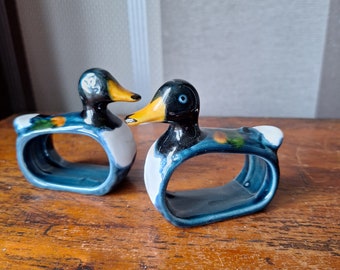 Lovely pair of duck napkin holders