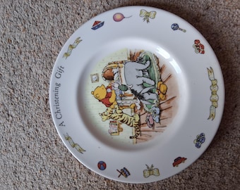 Royal Doulton Disney Winnie the Pooh Christening Gift Plate - Etsy