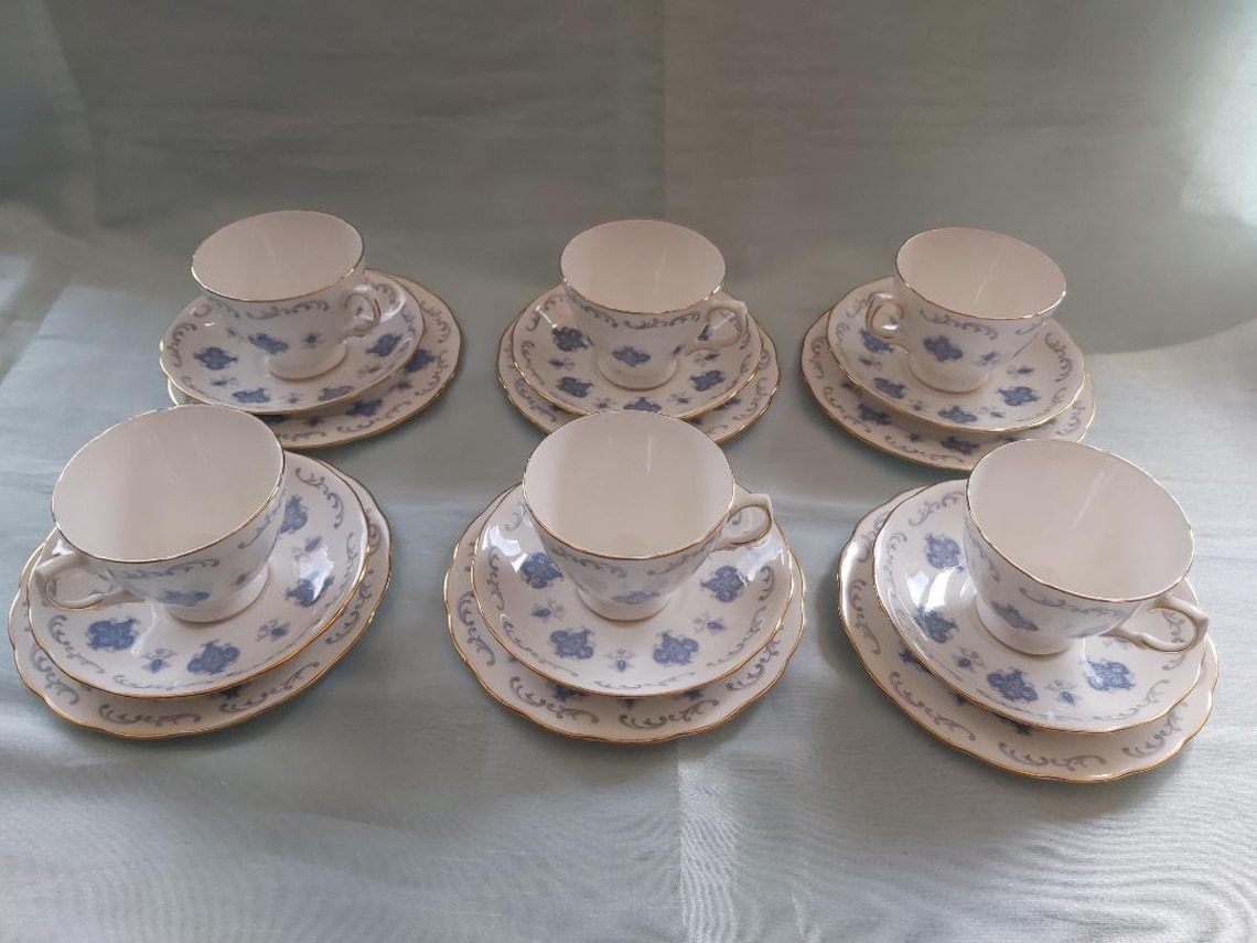 Royal Osborne Bone China tea set for 6 people 18 pieces Etsy