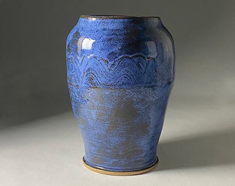 Small Vintage 3 Handle Dark Cobalt Blue Studio Pottery Vase / Ceramic ...